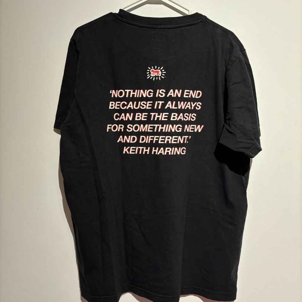 Uniqlo UT Keith Haring Pile Crowns Art Tee Quote "Nothing is an  End" T Shirt